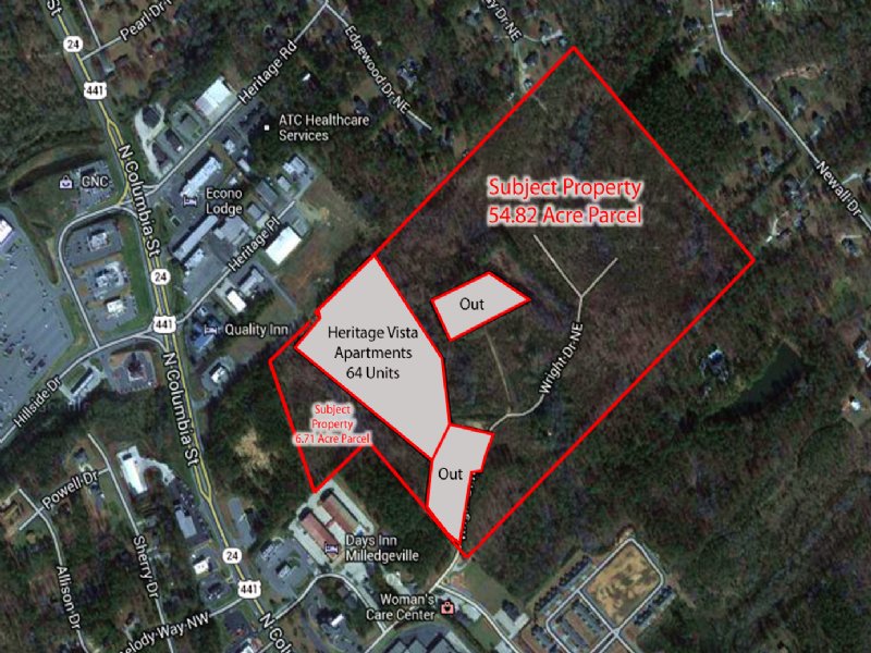 61.53 Acres On Wright Dr : Milledgeville : Baldwin County : Georgia