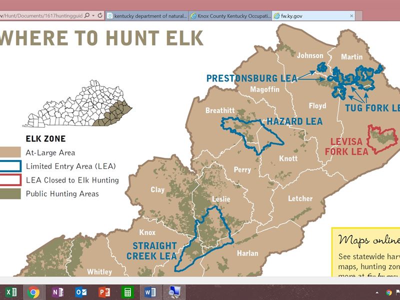 kentucky public hunting land map Elk Hunting Region 900 Acres Land For Sale By Owner In kentucky public hunting land map