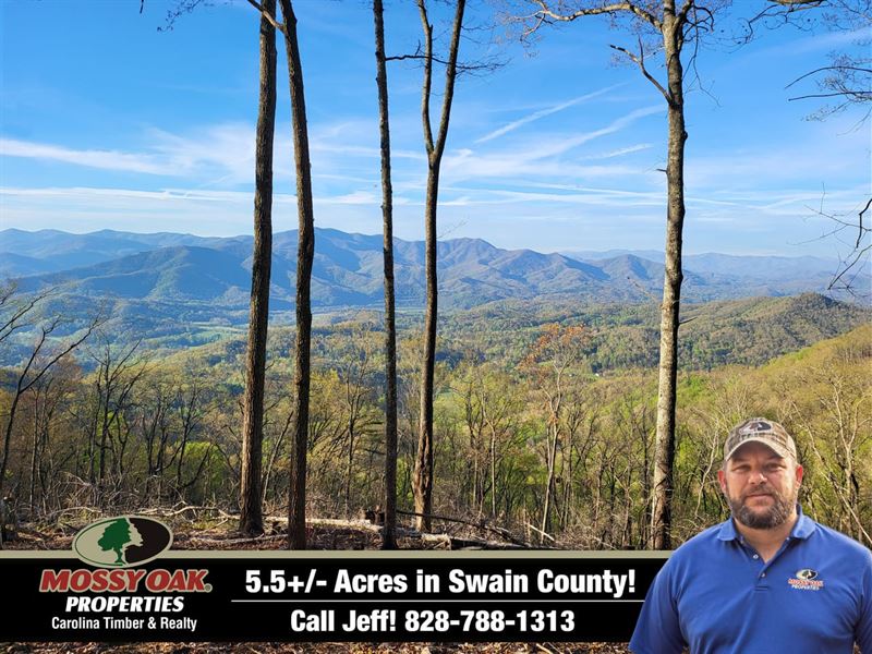 5.5 Acres Bordering Great Smoky : Bryson City : Swain County : North Carolina