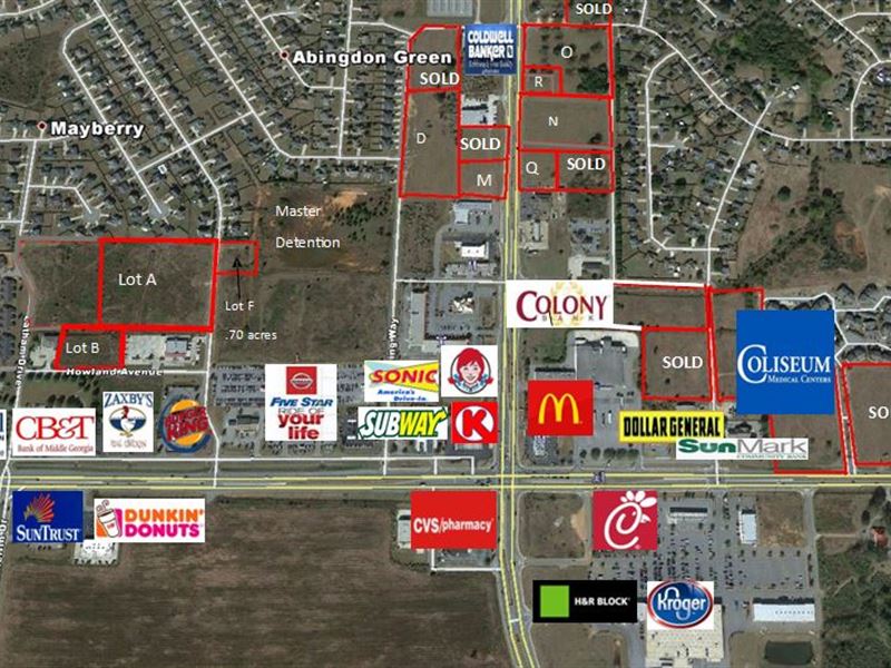 Commercial, Lot F Hwy 96 : Warner Robins : Houston County : Georgia