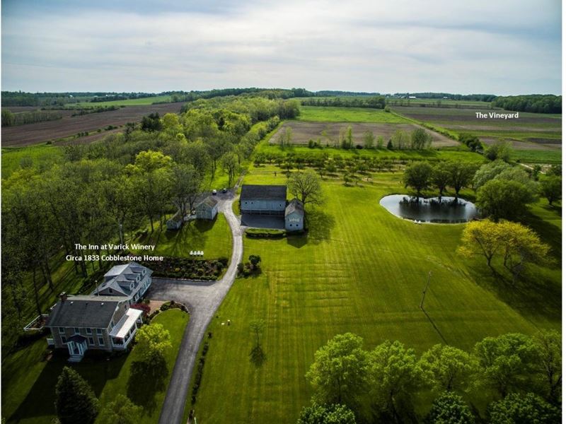 Upstate NY Farm Large Home Cayuga : Romulus : Seneca County : New York