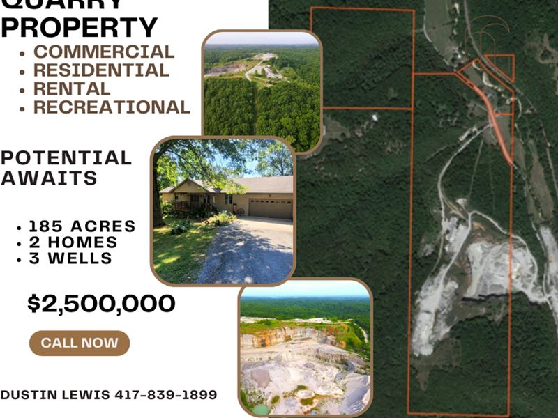 Quarry or Recreational Property : Reeds Spring : Stone County : Missouri