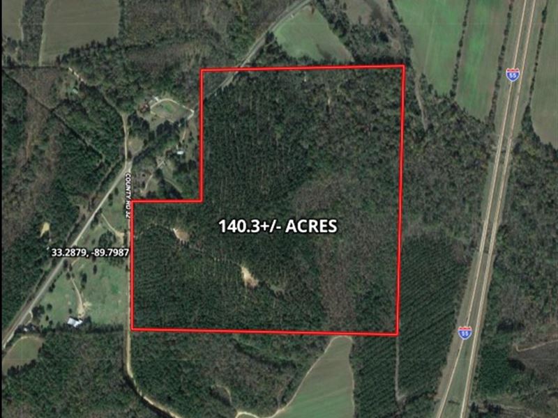 140.3 Acres in Carroll County in VA : Vaiden : Carroll County : Mississippi