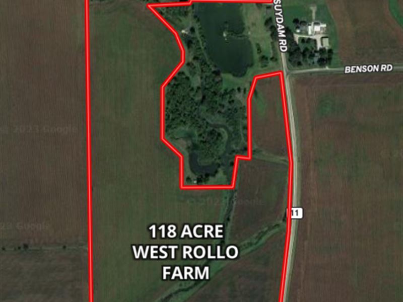 118 Acre West Rollo Farm : Rollo : DeKalb County : Illinois