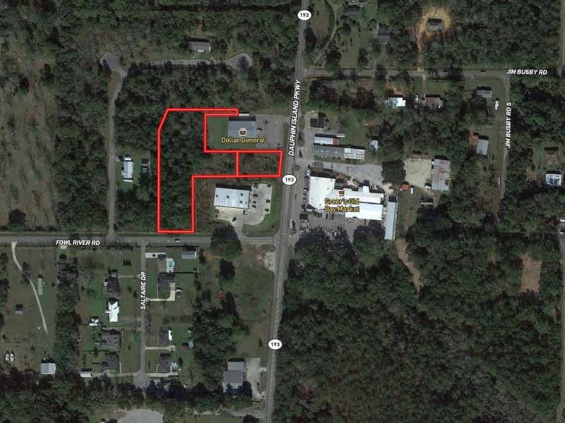 2.97 Acres Dauphin Island Pkwy : Theodore : Mobile County : Alabama