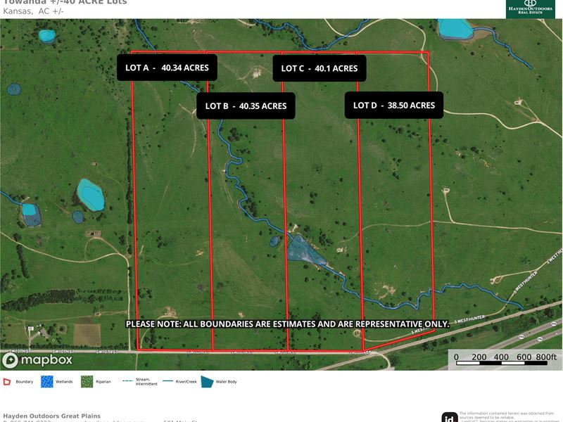 Towanda Home Lot, Tract D, 40 Acres : Towanda : Butler County : Kansas