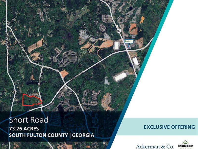 73.26 Acres, Short Road : Fairburn : Fulton County : Georgia