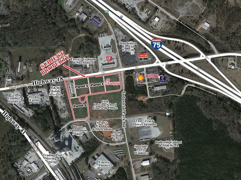 Prime Commercial & Retail Lots : Forsyth : Monroe County : Georgia