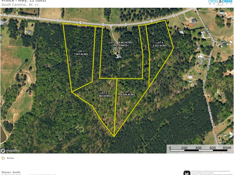 Lot 2, 7.58 Acres Scenic Hwy. 11 : Campobello : Spartanburg County : South Carolina