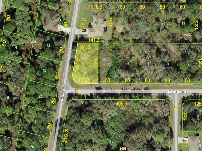 Corner Lot, Water & Sewer Avail : Port Charlotte : Charlotte County : Florida