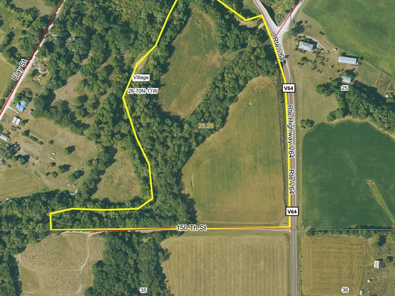 30 Acres on Hard Surface Road : Douds : Van Buren County : Iowa