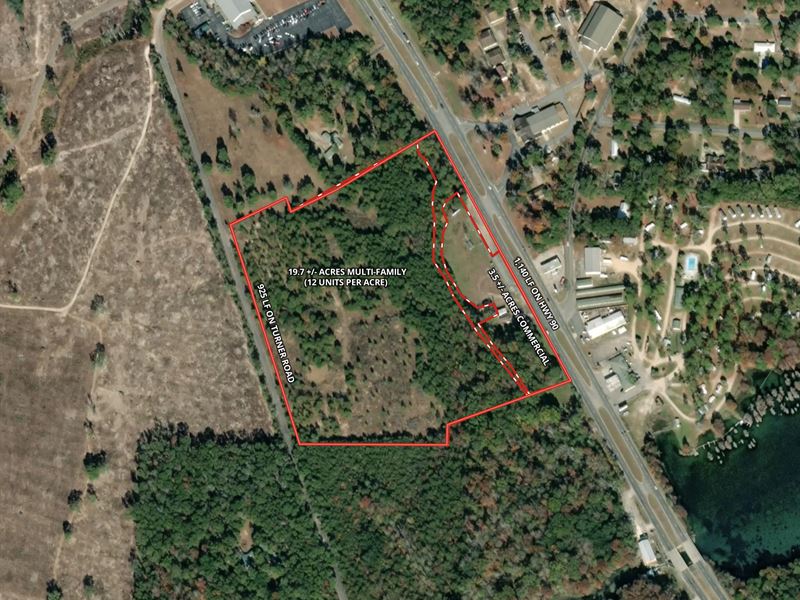 23.87+/- Acre Development Land : Marianna : Jackson County : Florida