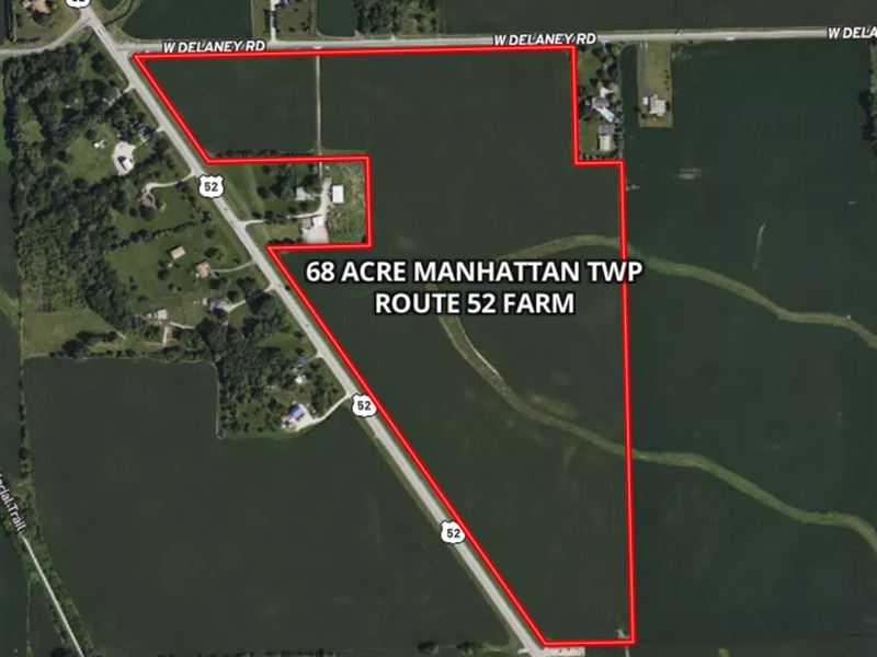 68 Acre Manhattan Twp Route 52 Farm : Manhattan : Will County : Illinois