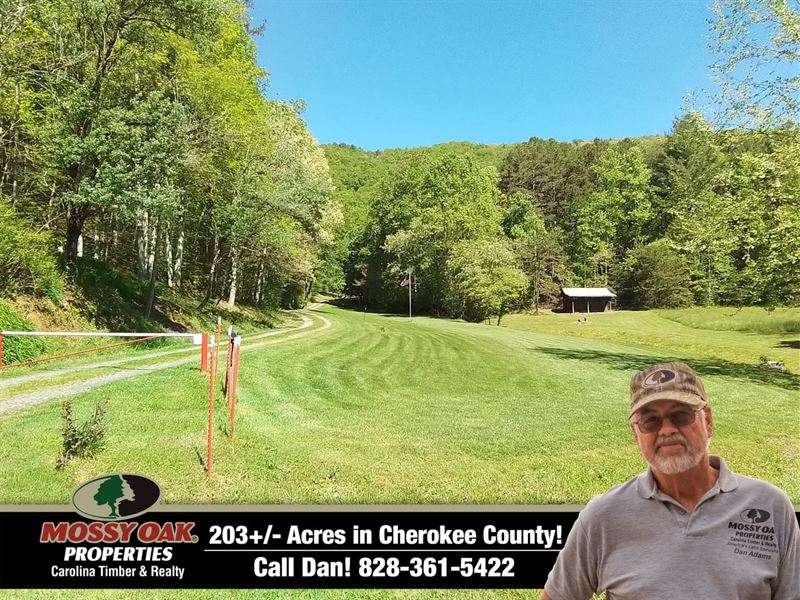 203 Acres with Home, Big Creek : Murphy : Cherokee County : North Carolina