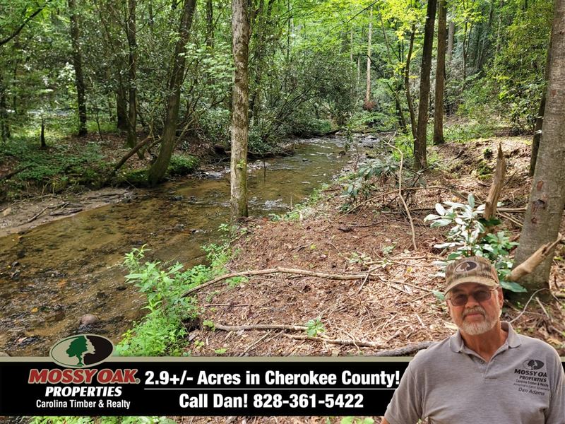 2.9 Unrestricted Creek Front Acre : Andrews : Cherokee County : North Carolina