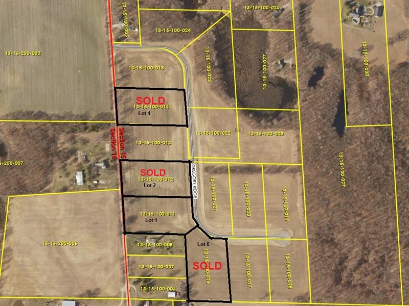 Residential Lots for Sale, Country : Gregory : Livingston County : Michigan