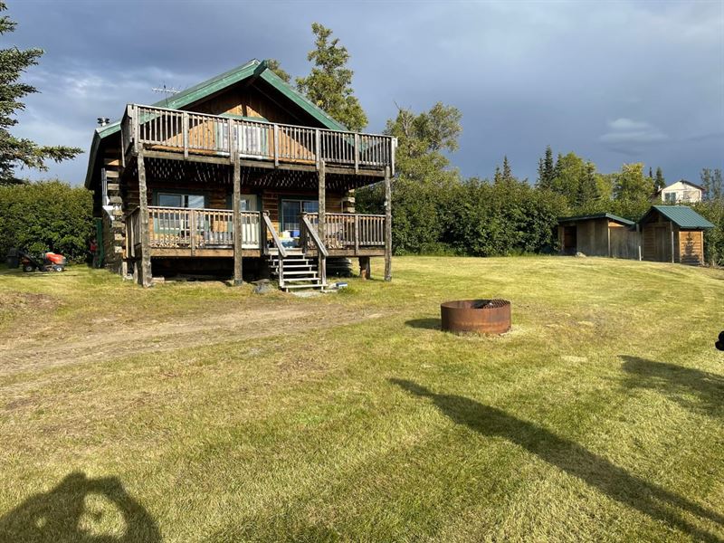 Caribou Hills Log Home : Ninilchik : Kenai Peninsula Borough : Alaska