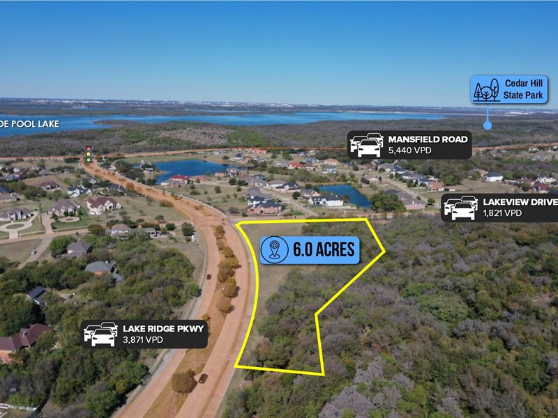 6 Ac Residential Parcel Dallas Msa : Cedar Hill : Dallas County : Texas