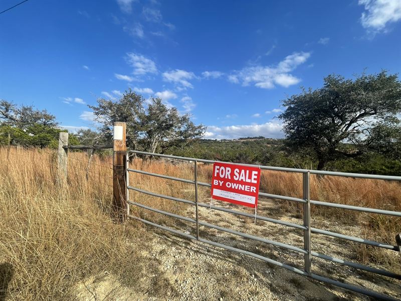 6.49 Ac Unrestricted, Hilltop Views : Kendalia : Blanco County : Texas