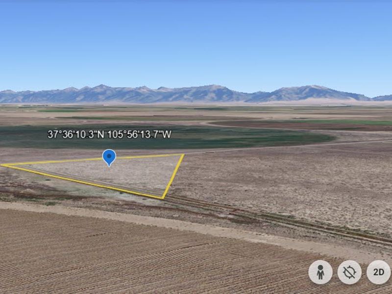 Scenic 5 Acre Lot, Mountain Views : Alamosa : Alamosa County : Colorado