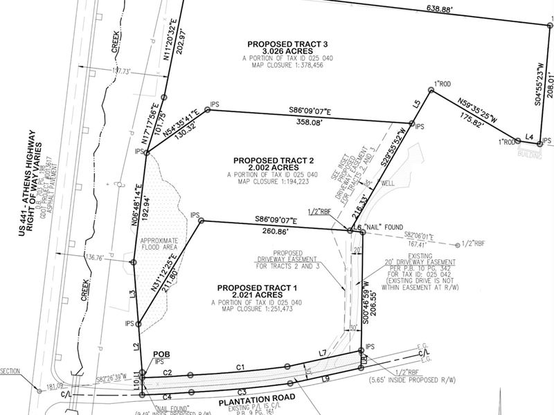 Three Adjacent Tracts for Sale as : Madison : Madison County : Georgia