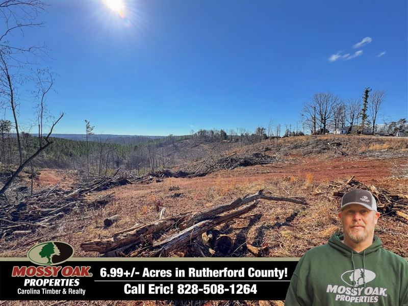 6.9 Acre Cleared Lot Outside : Rutherfordton : Rutherford County : North Carolina