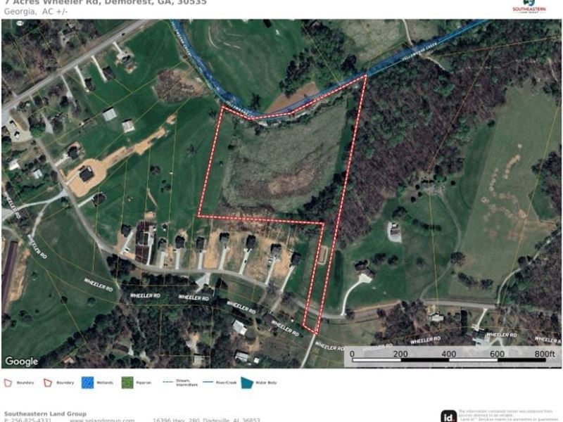 7 Acres Wheeler Rd Demorest, GA : Demorest : Habersham County : Georgia