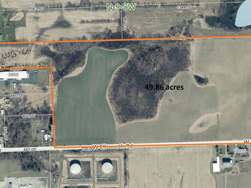 49.86 Acres Vacant Land in Chelsea : Chelsea : Washtenaw County : Michigan