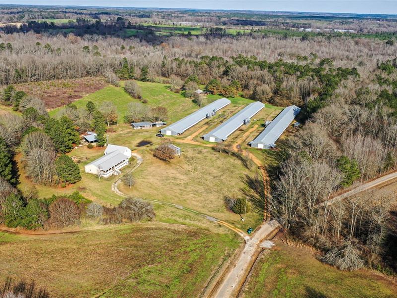 25 Acre Poultry Farm with Two Homes : Carthage : Leake County : Mississippi