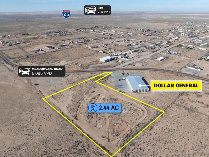 2.44 Acre Parcel, Albuquerque Msa : Los Lunas : Valencia County : New Mexico