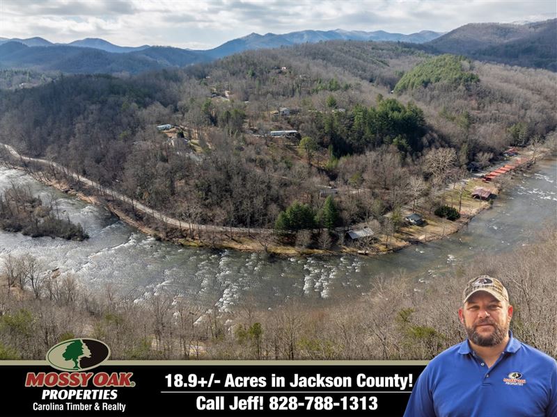 18.9 Acres On Tuckasegee River : Sylva : Jackson County : North Carolina