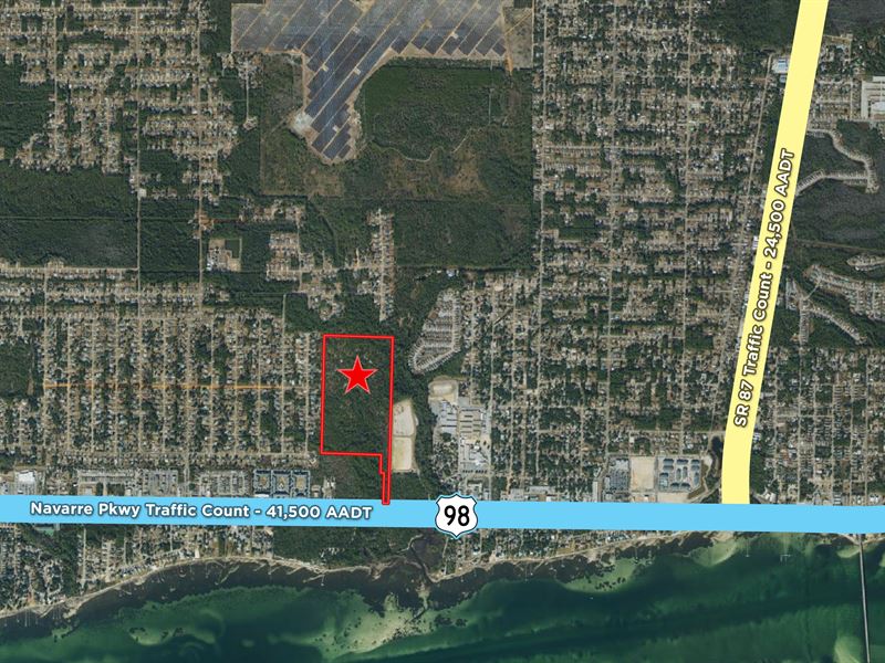 73.11 Ac Zoned R-2 Santa Rosa, FL : Navarre : Santa Rosa County : Florida