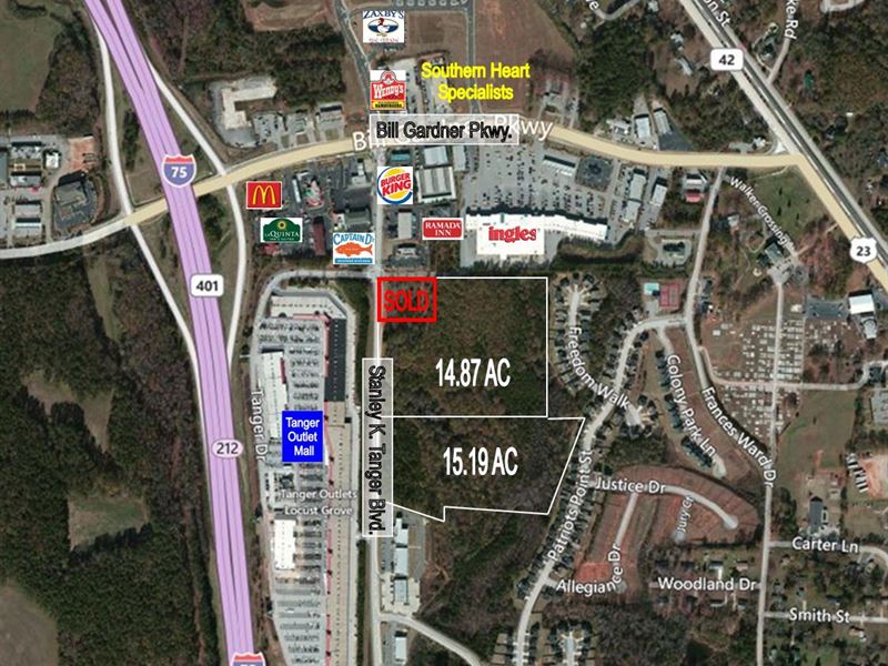 Retail Development Site : Locust Grove : Henry County : Georgia