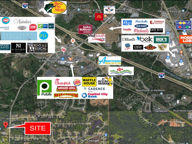 Professional Office Site, Retail : Macon : Bibb County : Georgia